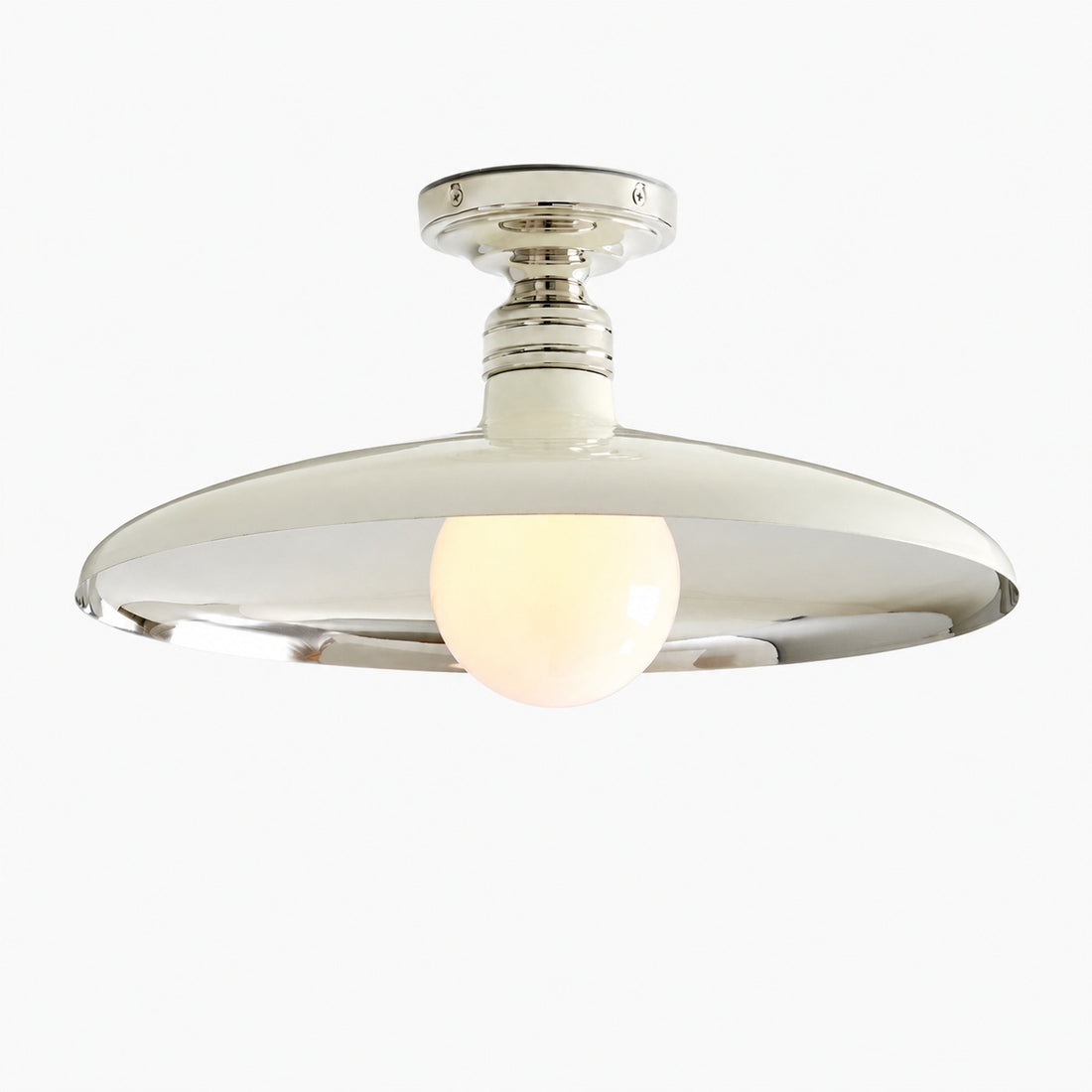 Forvara Farmhouse Metal Flush Mount Light - Black or White Ceiling Lamp
