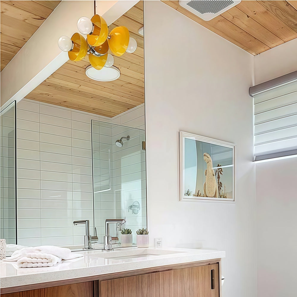 Colorful Double Head Bathroom Wall Lamp – Mid-Century Metal Vanity Sconce