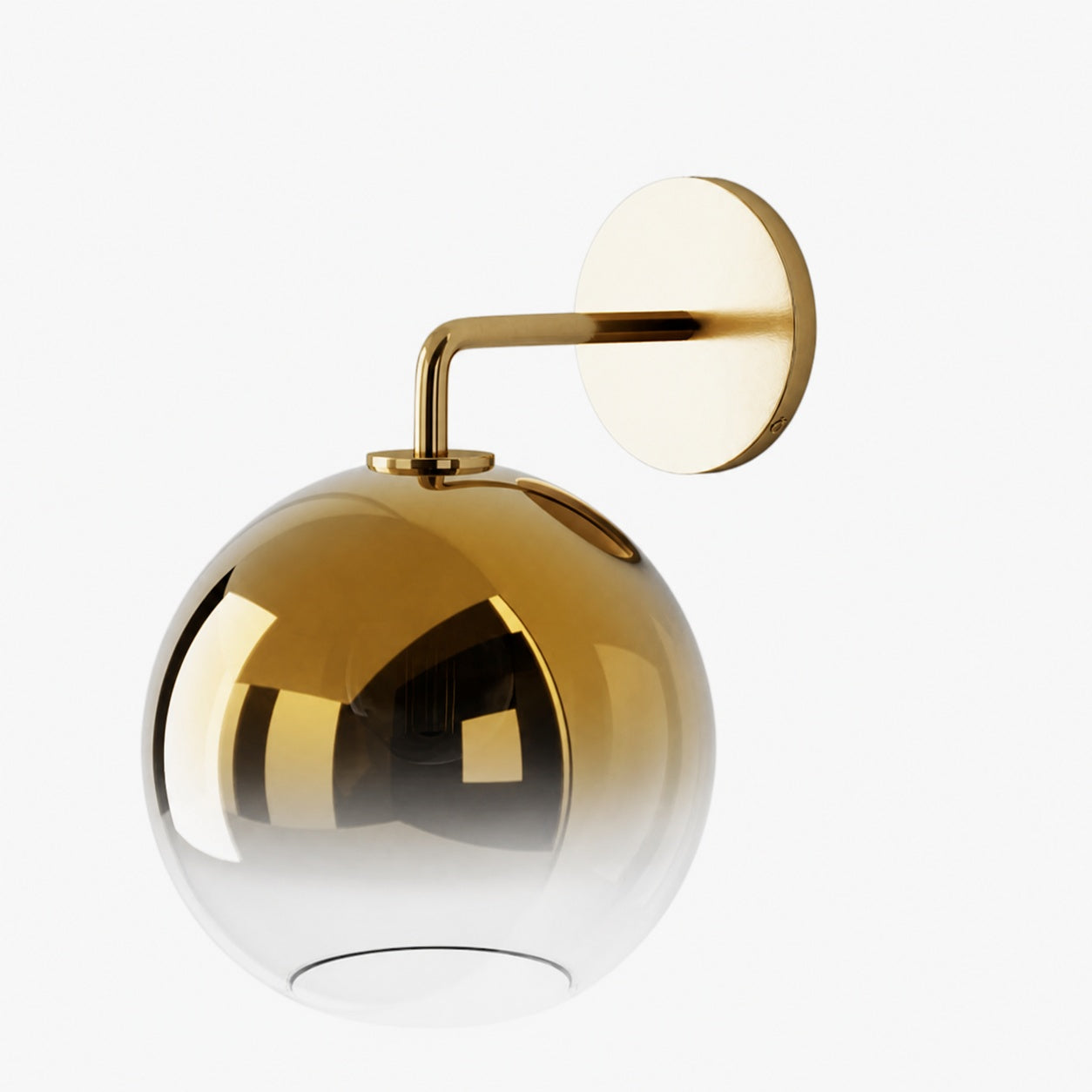 Selvion Artistic Globe Sconce Light - Handcrafted Glass Sculptural Wall Fixture