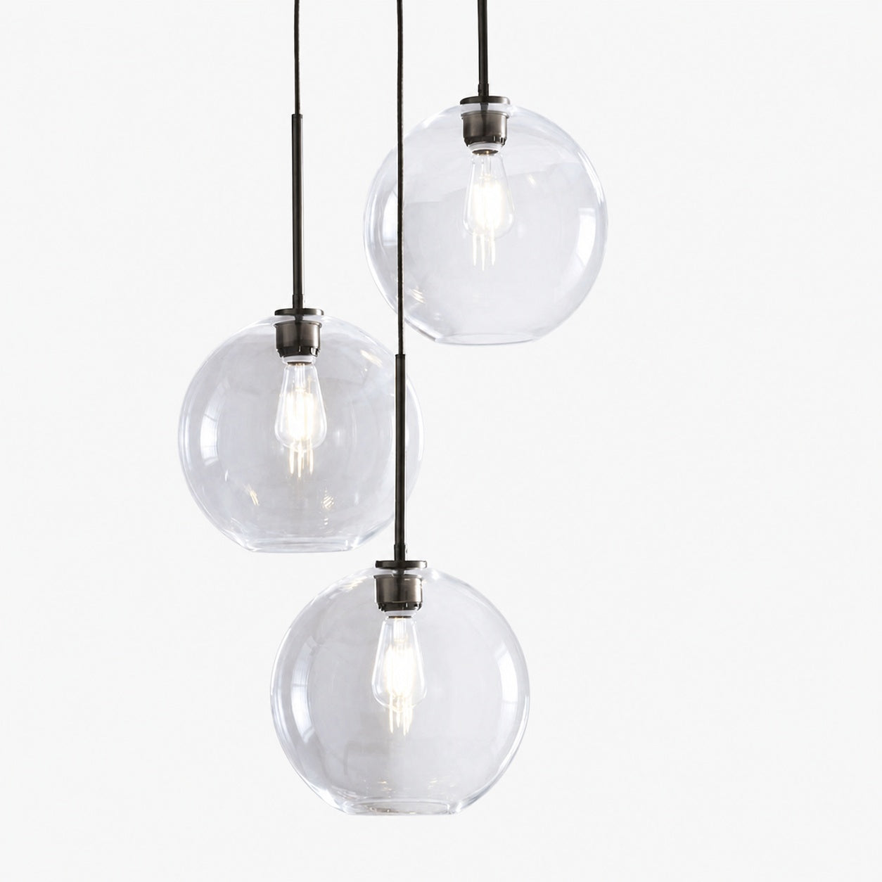 Selvion Minimalist Crystal Chandelier - Handcrafted Glass Sculptural Lighting Fixture