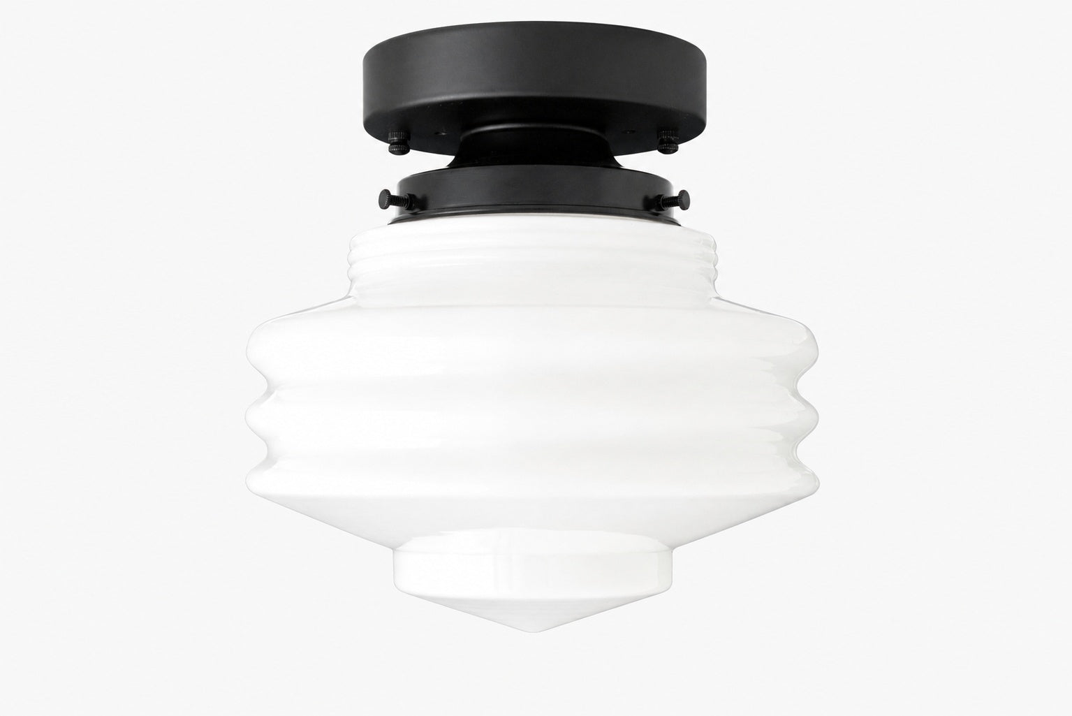 Geotower Glass Art Deco Ceiling Light - Glass Globe - Elegant Home Fixture