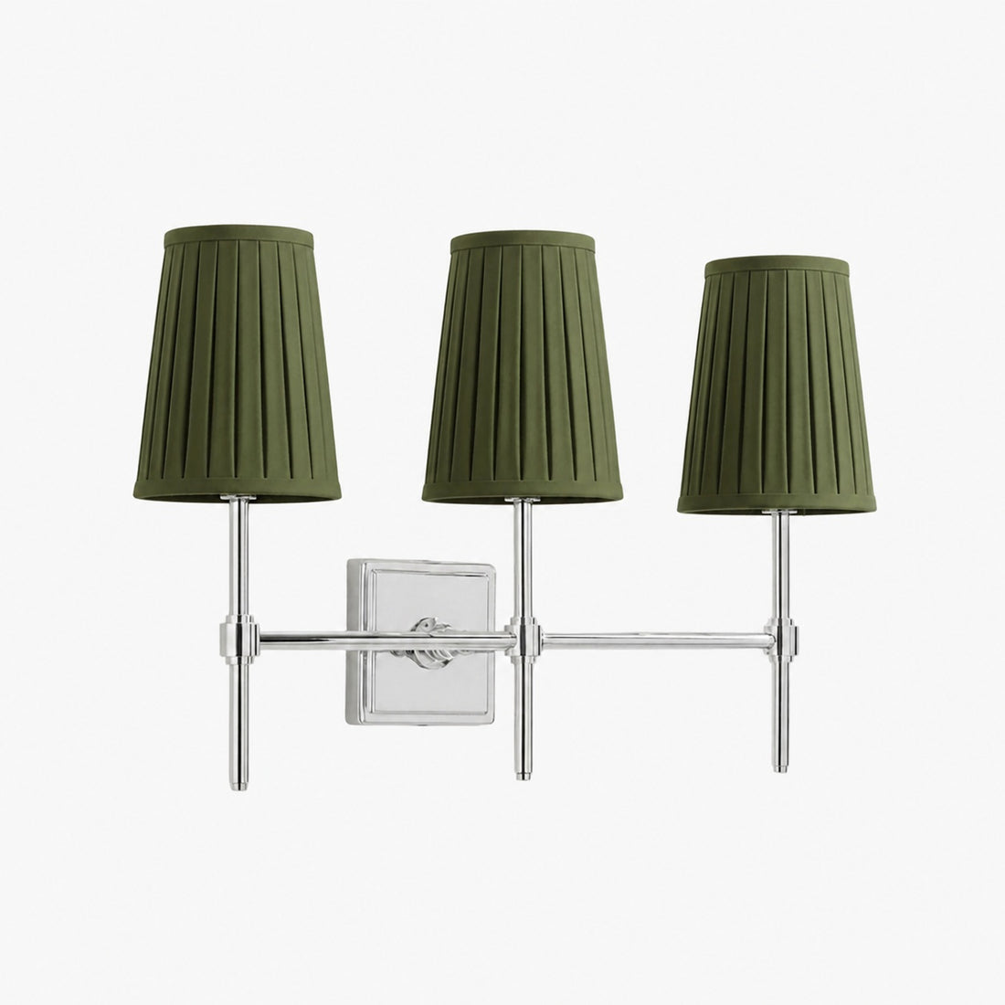 Derlina White Linen Shades Wall Lamp – Retro Metal Multi-Head Lighting Fixture