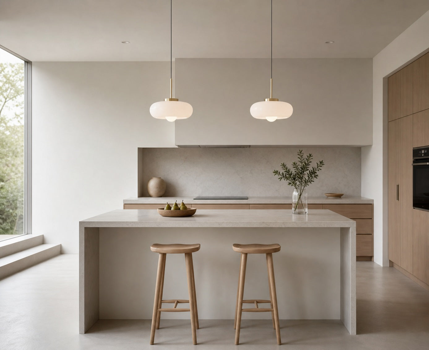 Havelo Round Glass Pendant Light - Bauhaus Pendant Light for Home N51