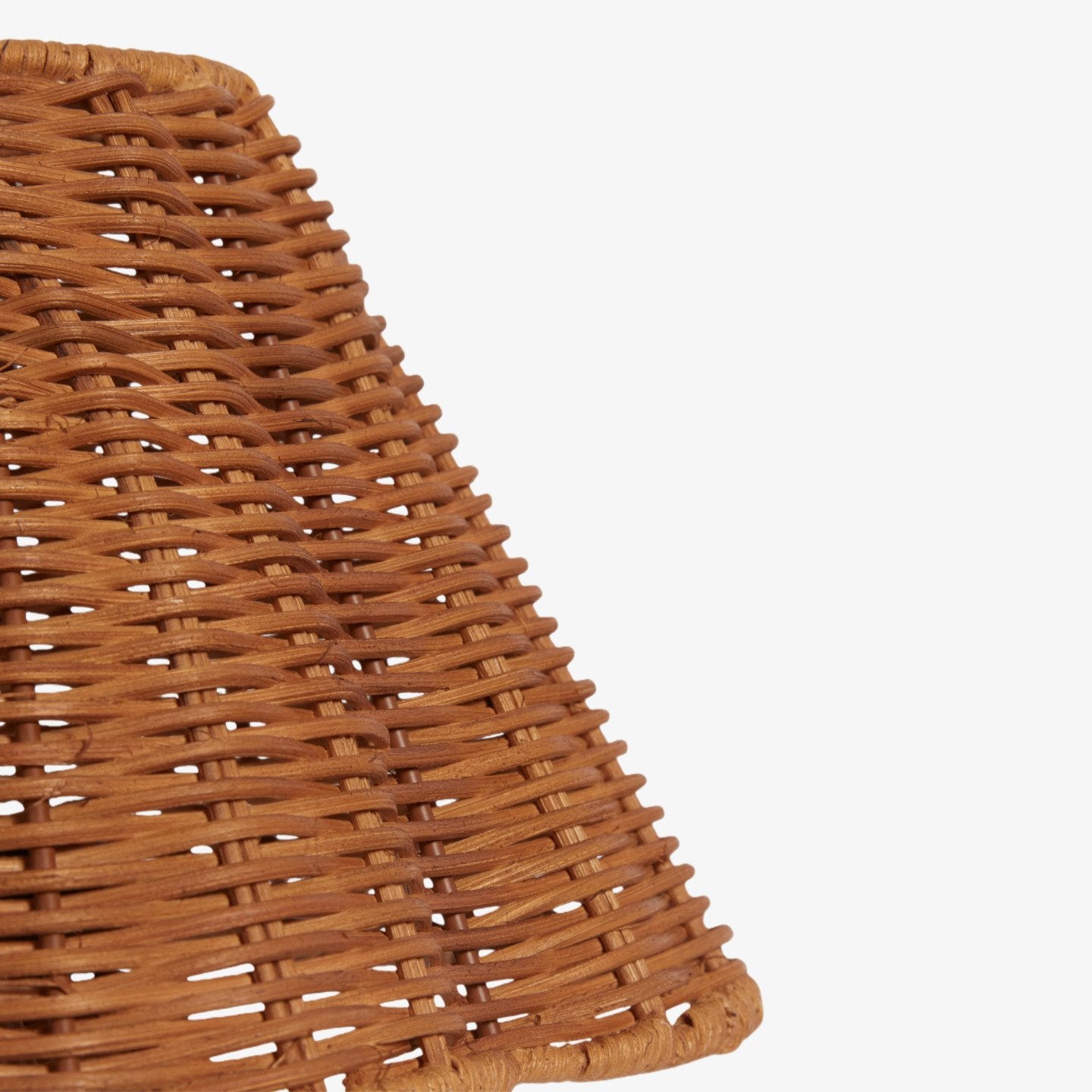 Wickara Sculptural Rattan Mini Table Lamp - Natural Woven Finish Suitable for Side Tables & Entryways