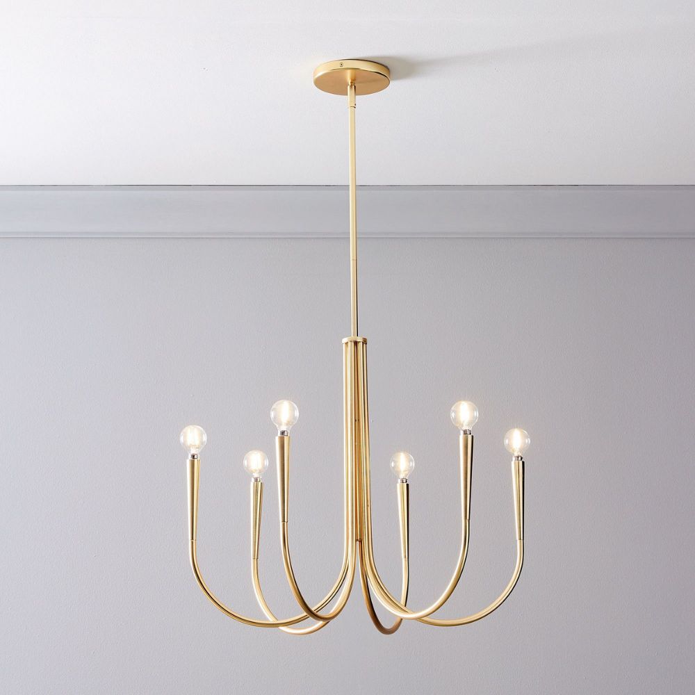 Borvia Swoop Arm Chandelier - Vintage-Inspired Modern Perfect for Home