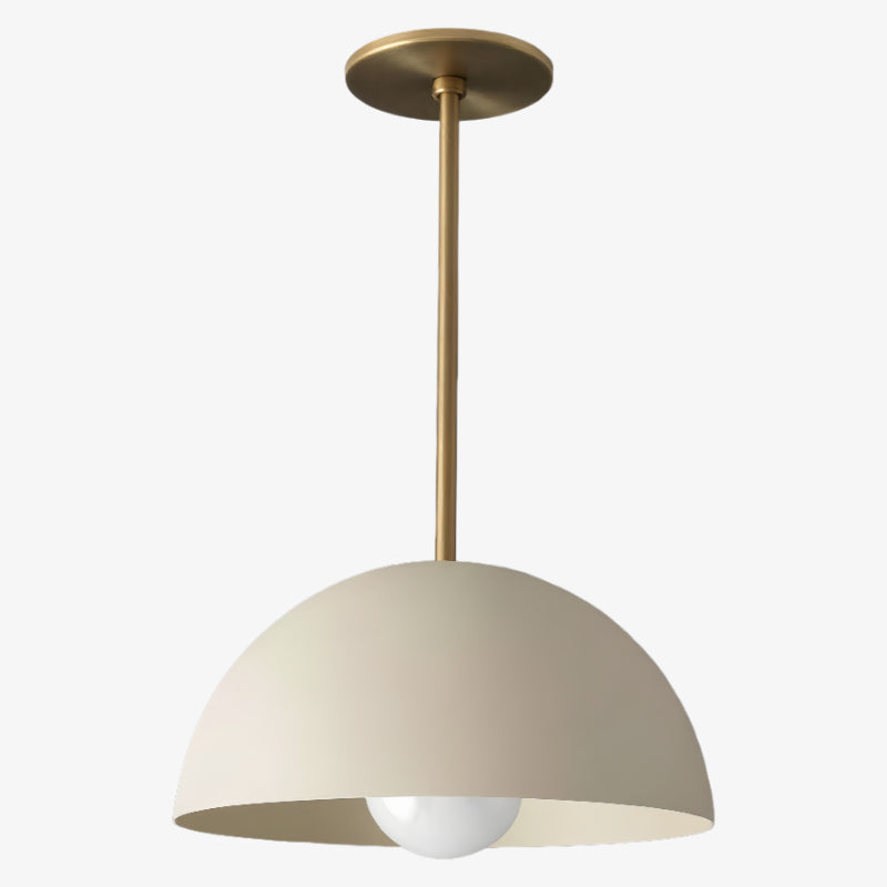 Metio Dome Neutral Dome Pendant - Modern Metal Accent Lighting