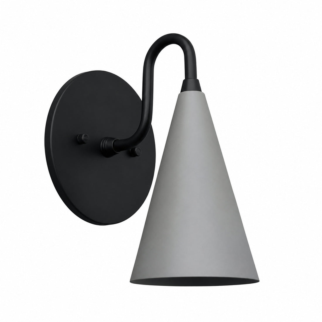 Curva Metal Cone Shade Sconce – Vintage Brass Wall Light for Entryway or Stairwell