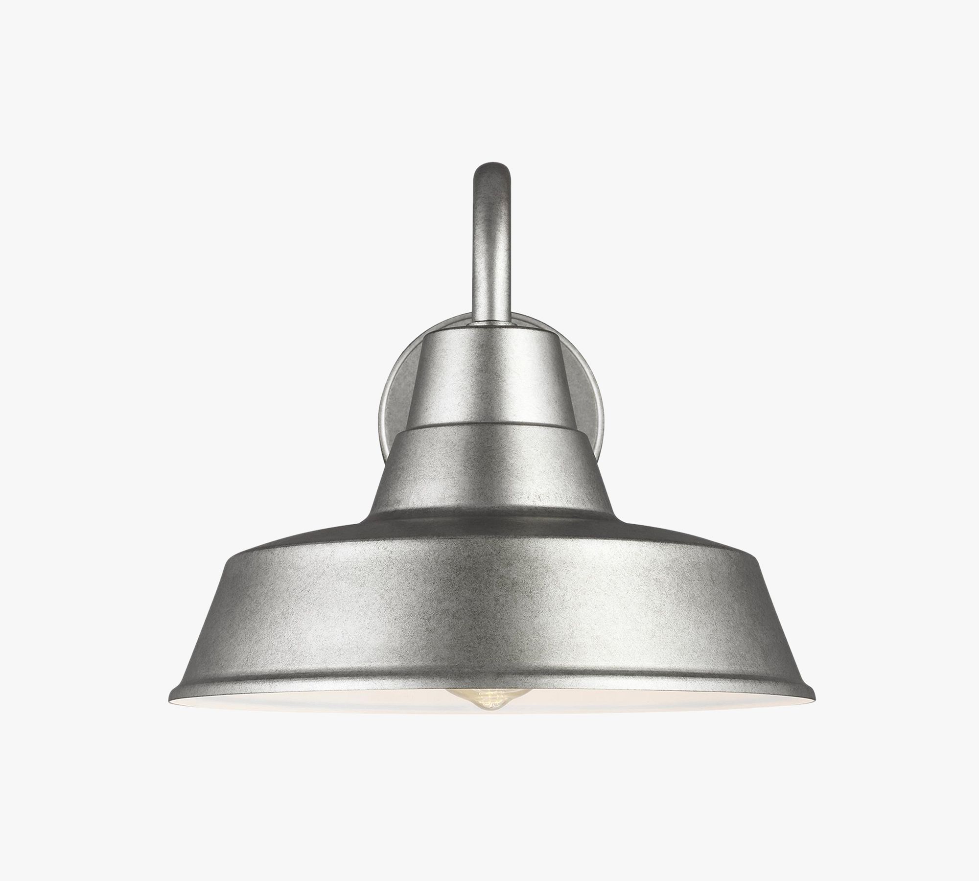 Korvi Outdoor Metal Sconce - Aluminum Pewter Wall Light
