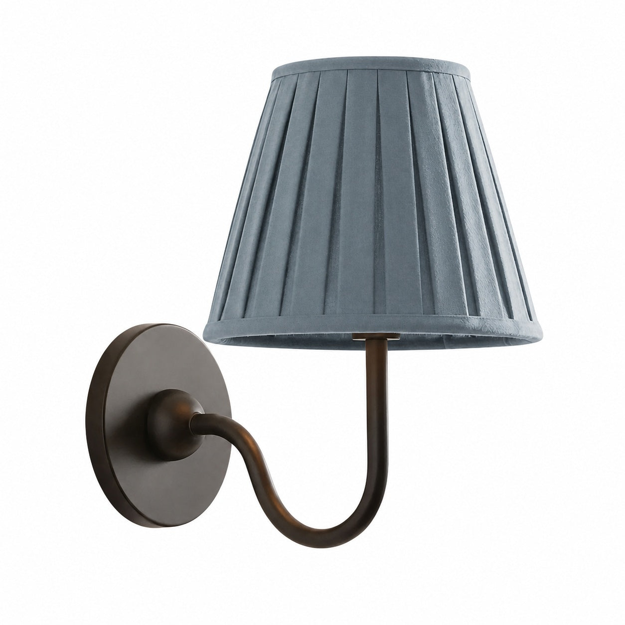 Luvora Vintage Pleated Shade Wall Lamp - Modern Brass Linen Wall Lighting