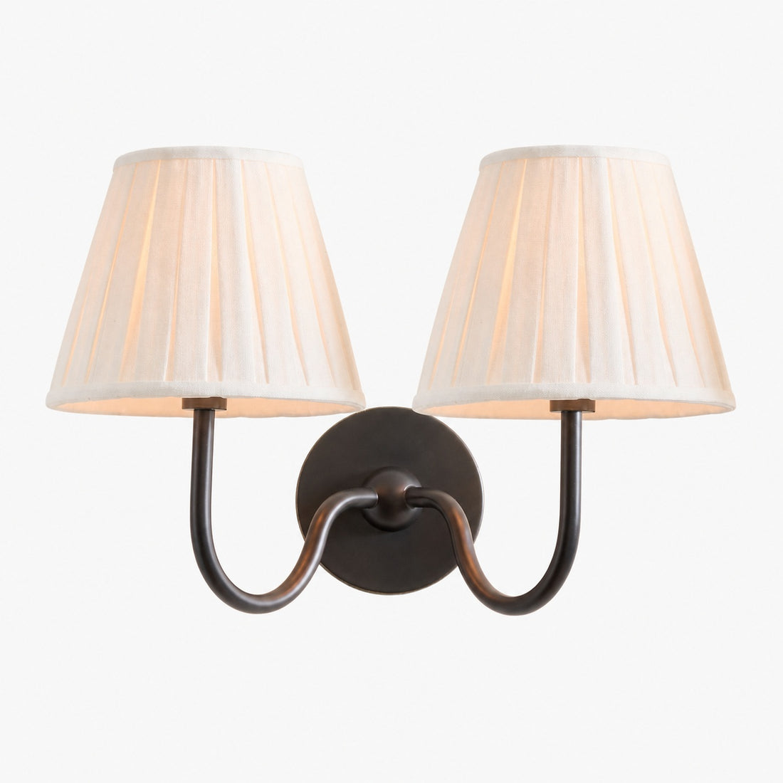 Luvora Vintage Pleated Shade Wall Lamp - Modern Brass Linen Wall Lighting