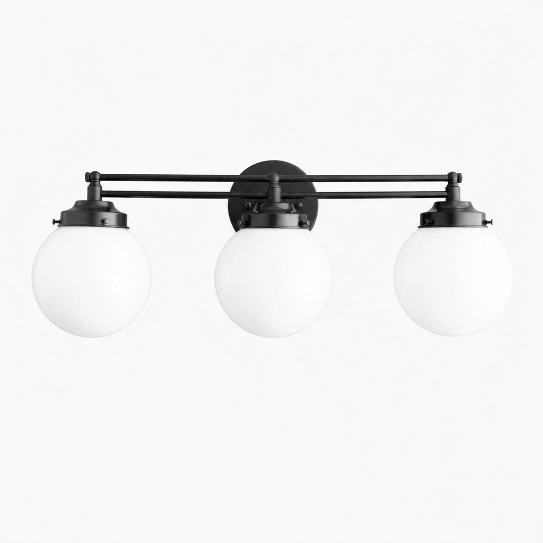 Glorica Glass Contemporary Vanity Light - 3 Light Globe Bathroom Fixture Opal Glass