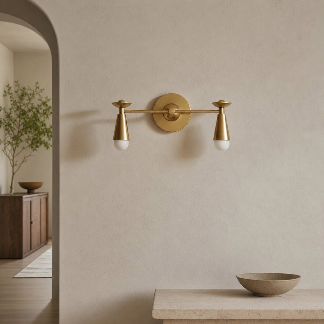 Pyralis Cone Modern Art Deco Lighting - Vintage Style Vanity Sconce Light