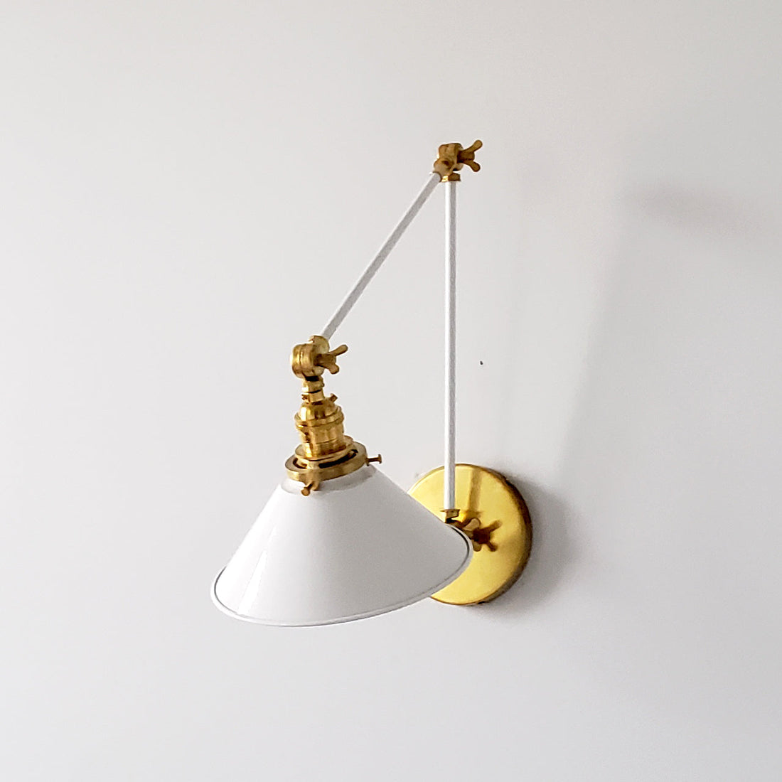 Classic Wall Mounted Cone Adjustable Sconce For Bedroom & Desk