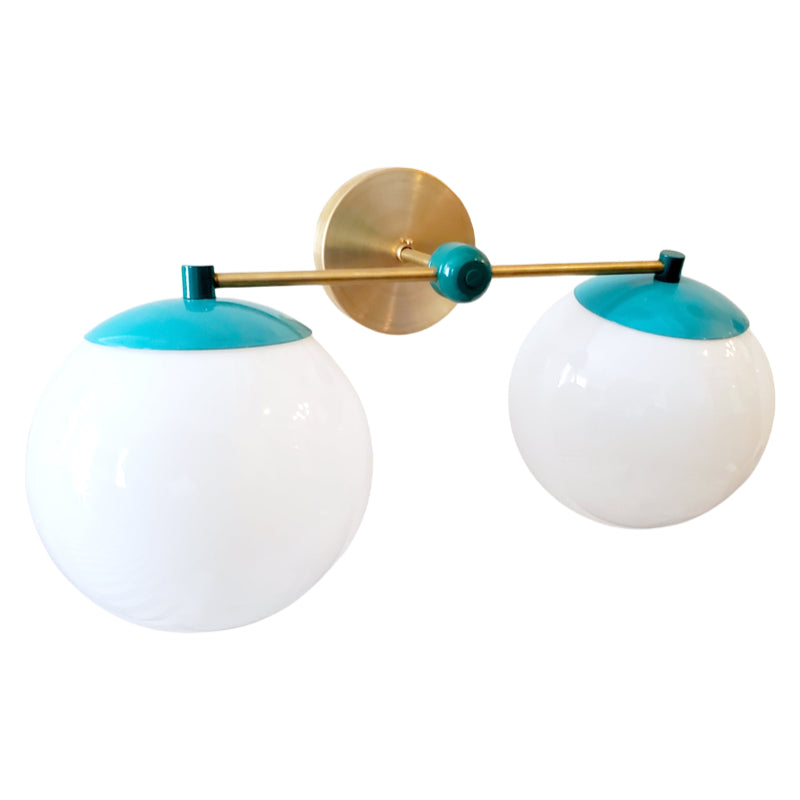 Two Lights Colorful Ernest Sconce - Bubble Pop Vanity Bathroom Sconces