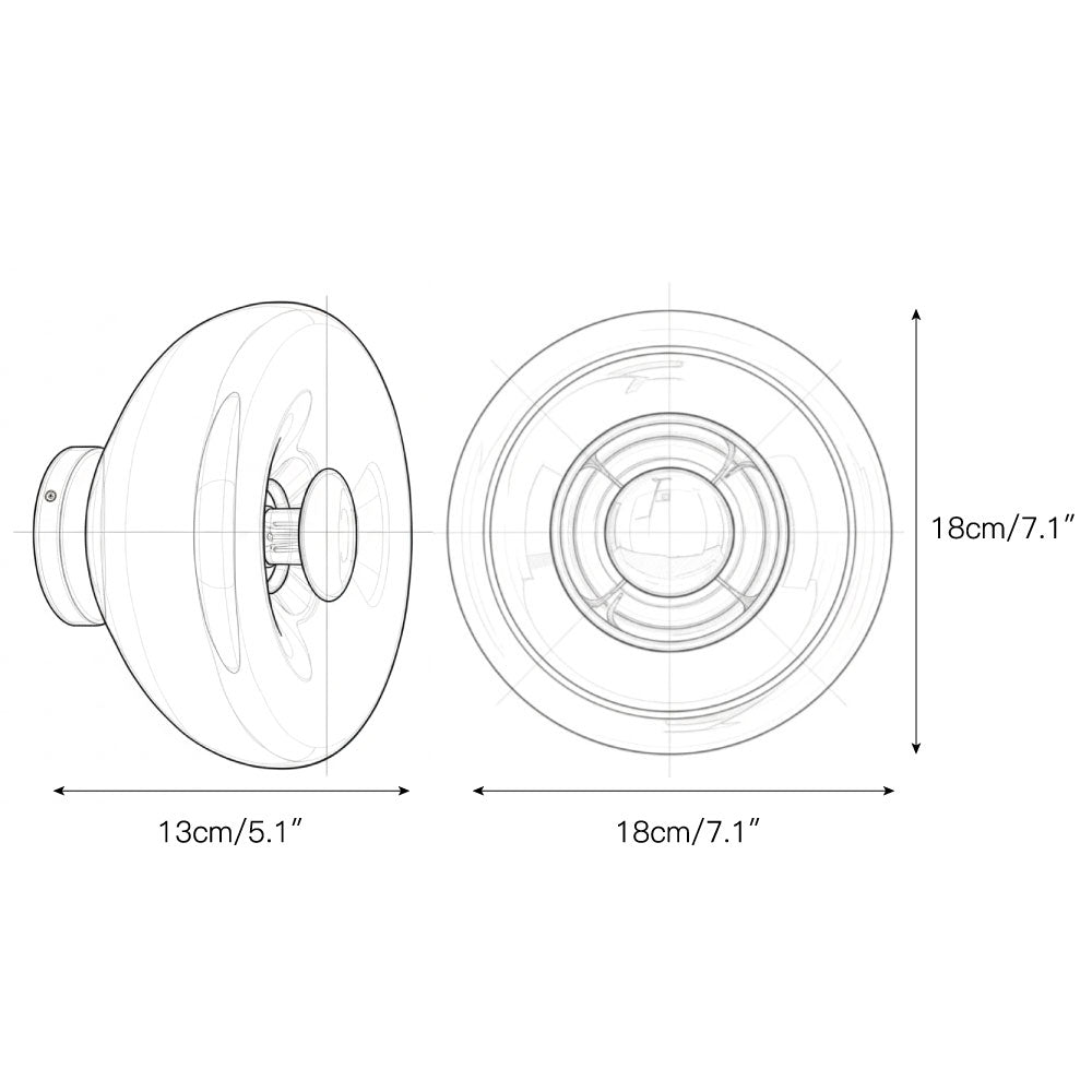 Ivoran Wall Sconce - Round Glass and Metal Modern Sconce for Modern Interiors