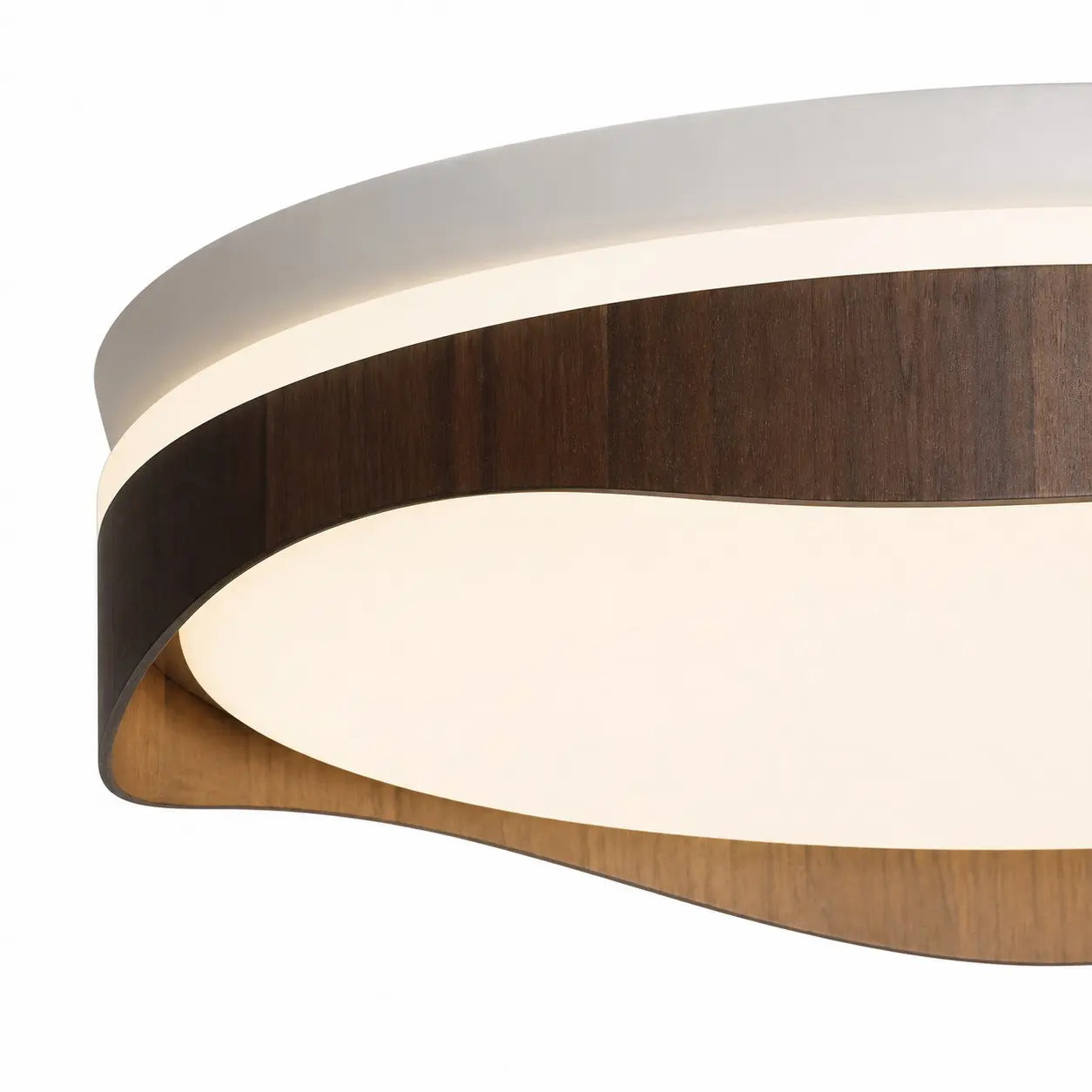 Close view of the light diffuser and trim