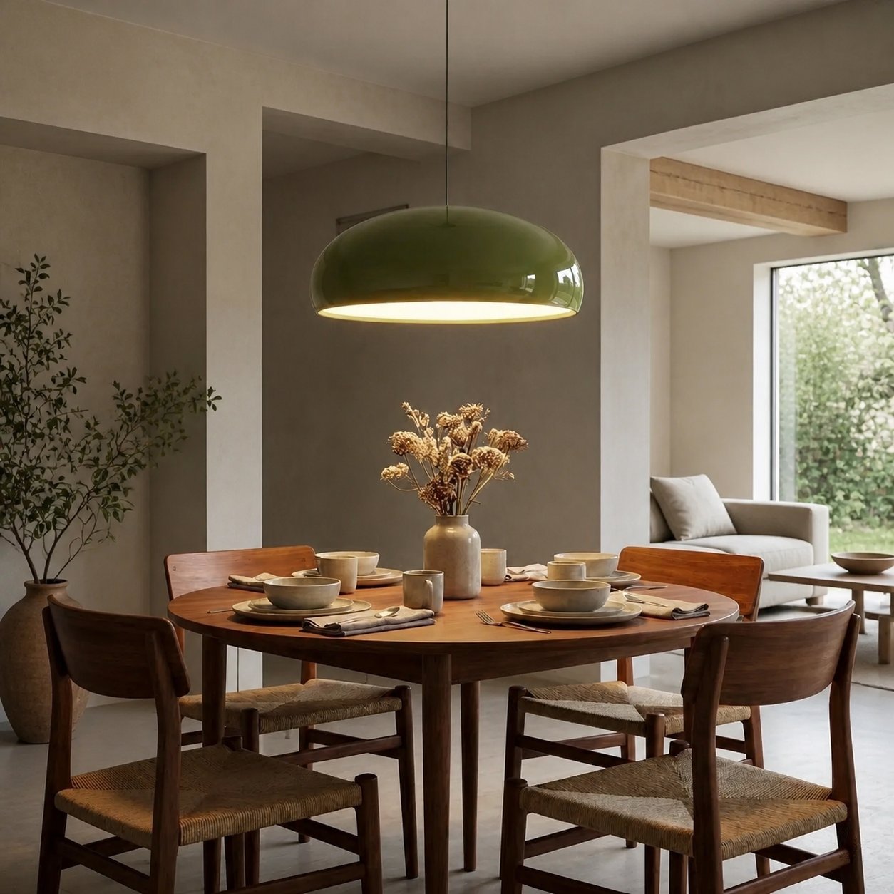 Haelen Colorful Nordic Bowl-Shaped Pendant Light - Modern Bowl Shade Suitable for Dining Room