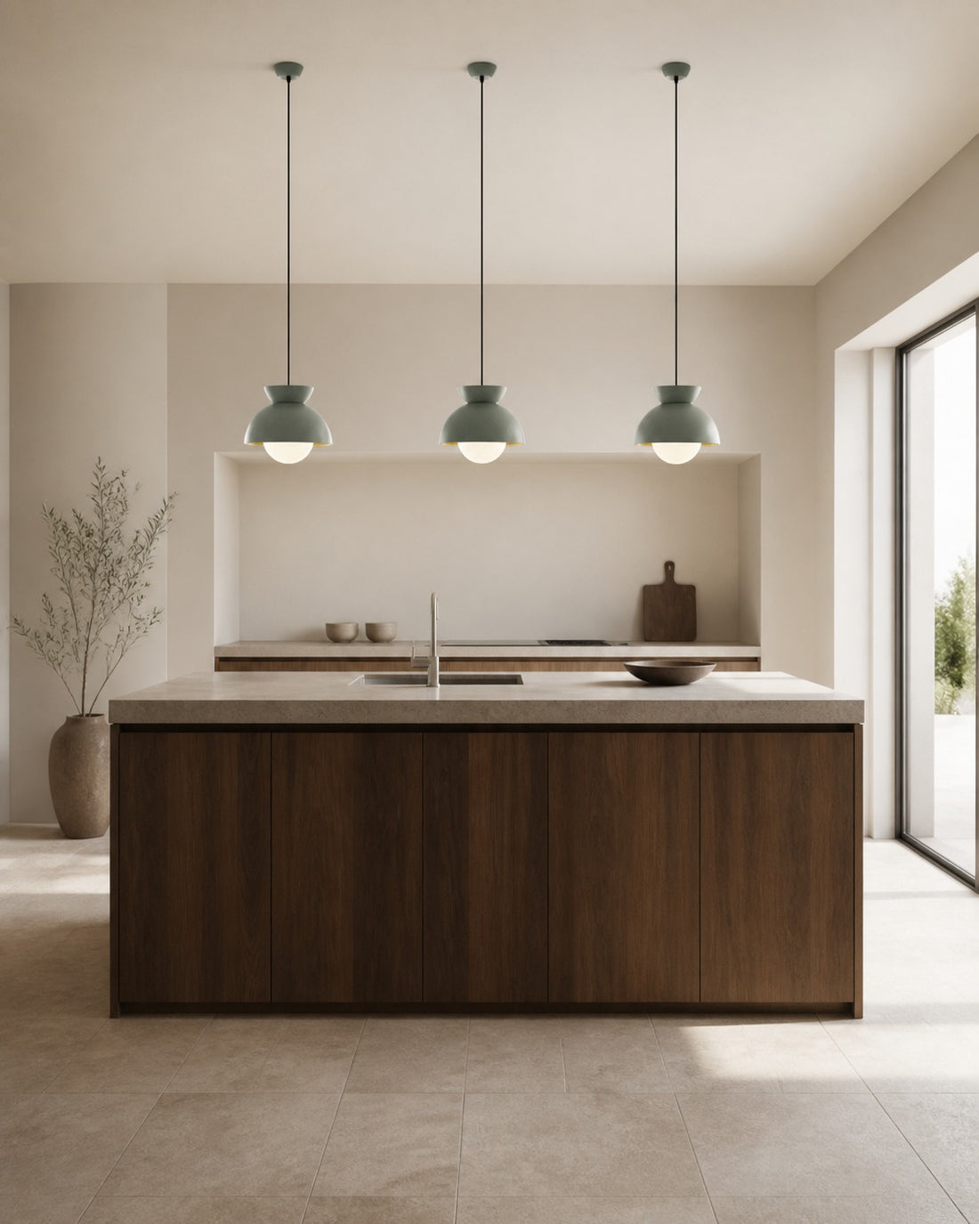 Aurelia Modern Dome Pendant Light – Sculptural Nordic Design