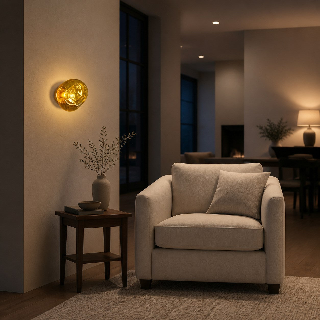 Glyador Modern Effect Wall Sconce Organic Surface Light for Living Room N27