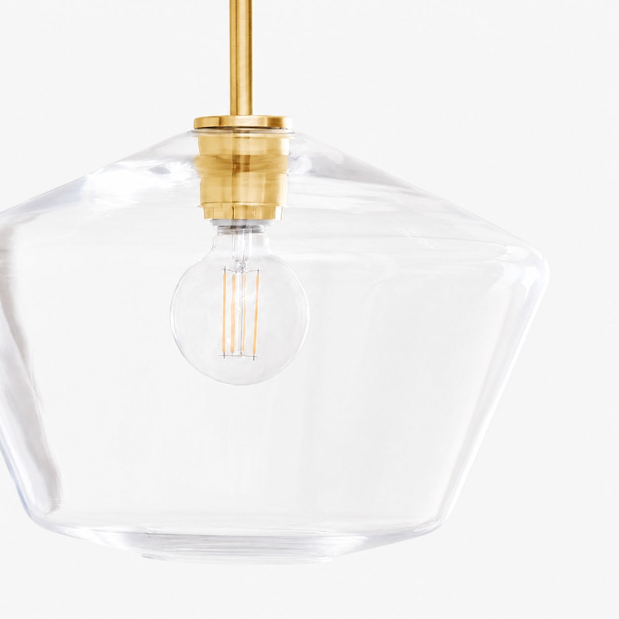 Merin Transparent Glass Sculpture Geometric Chandelier