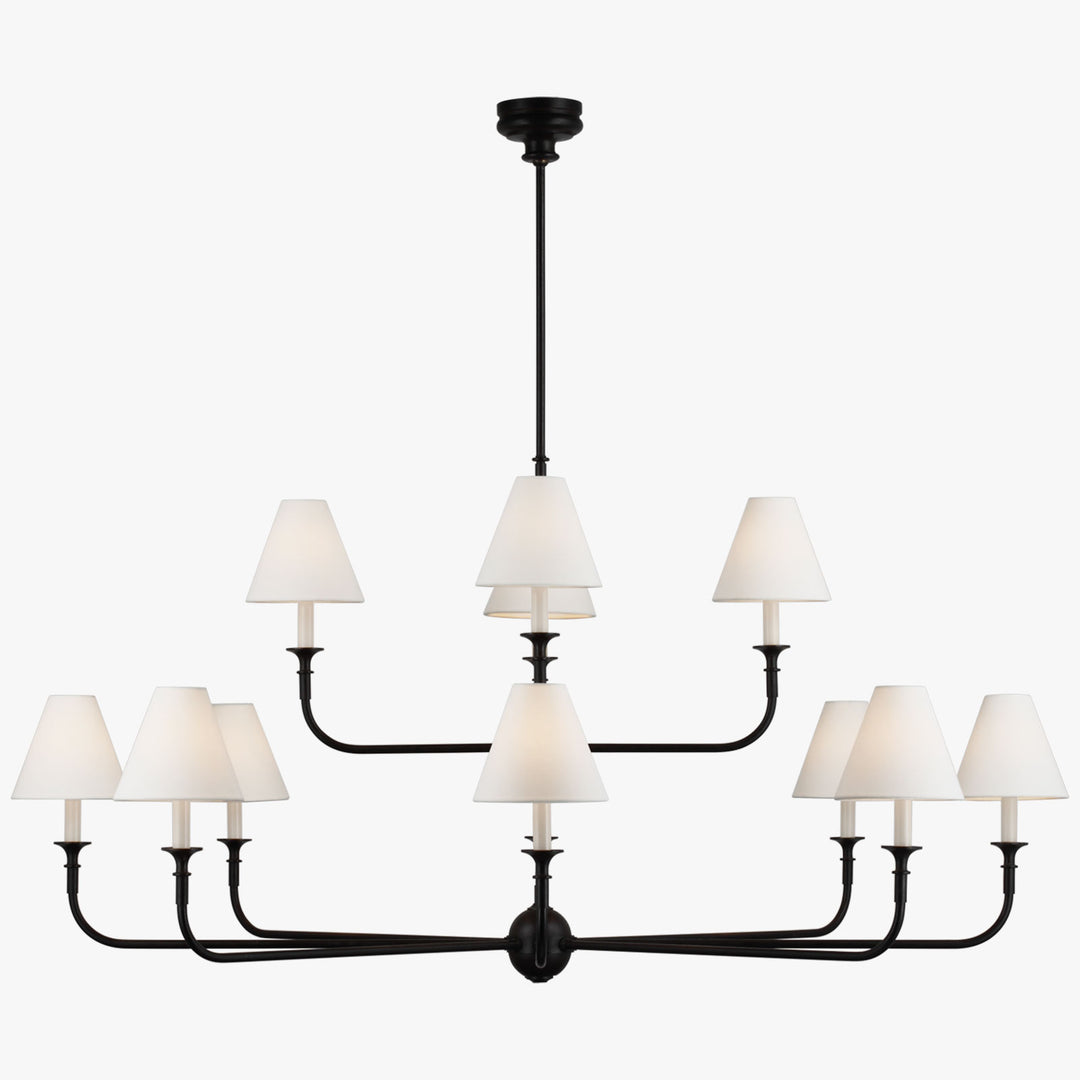 Piaf Grande Modern Industrial Metal Chandelier