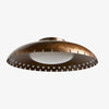 Lustrona Vintage Brass Flush Mount Light - Burnished Metal Ceiling Light for Living Room