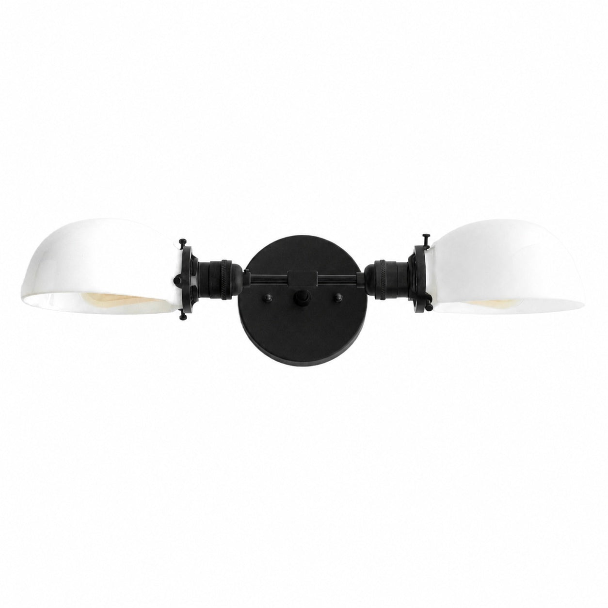 Ornato Luxe Mid-Century Vanity Light - Brass Bathroom Fixture with Opal Glass