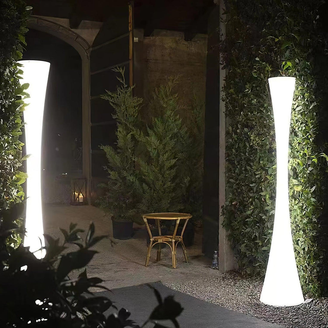 Romantic Simple White Column Floor Lamp