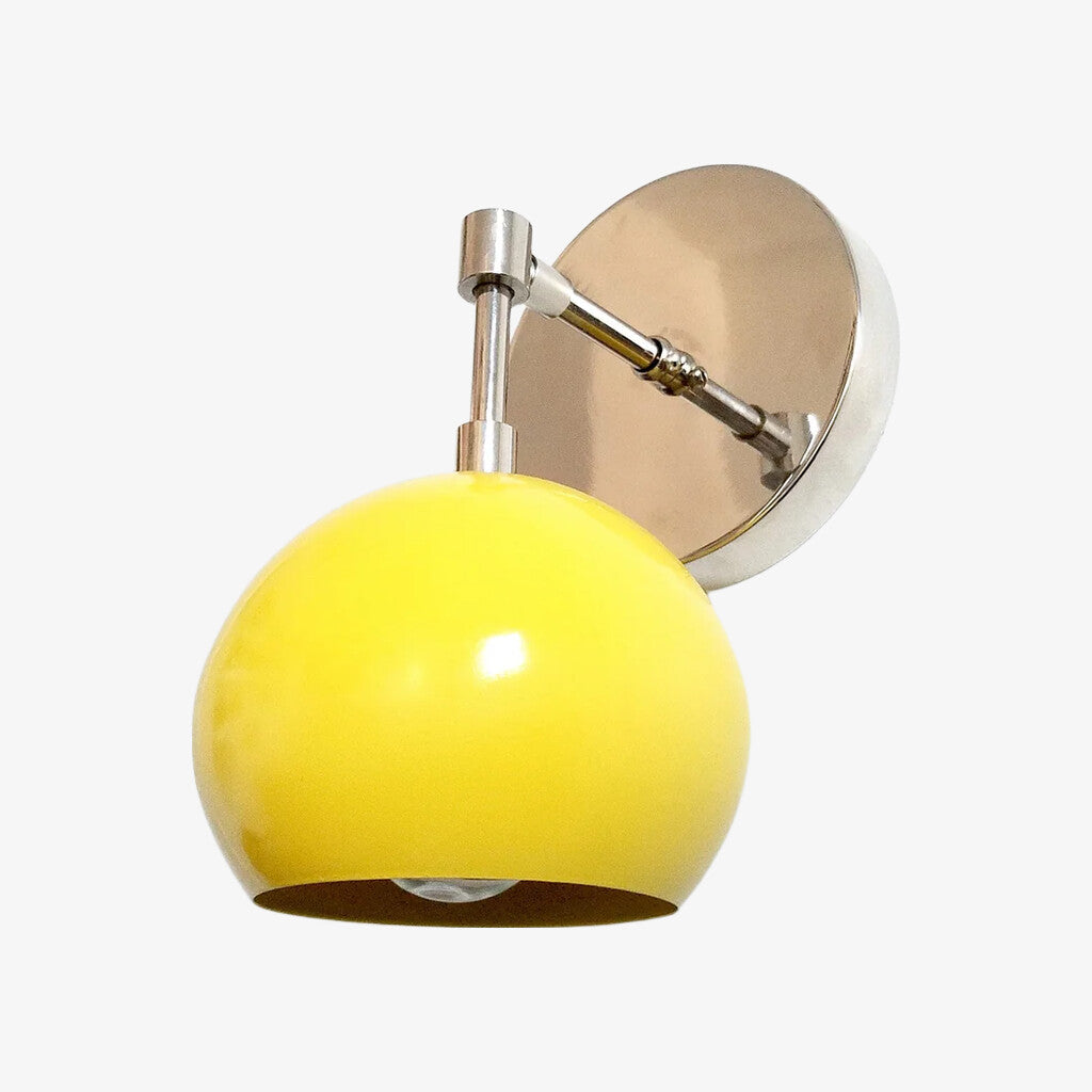 Accent Lighting Globe Wall Sconce in Sunshine Yellow
