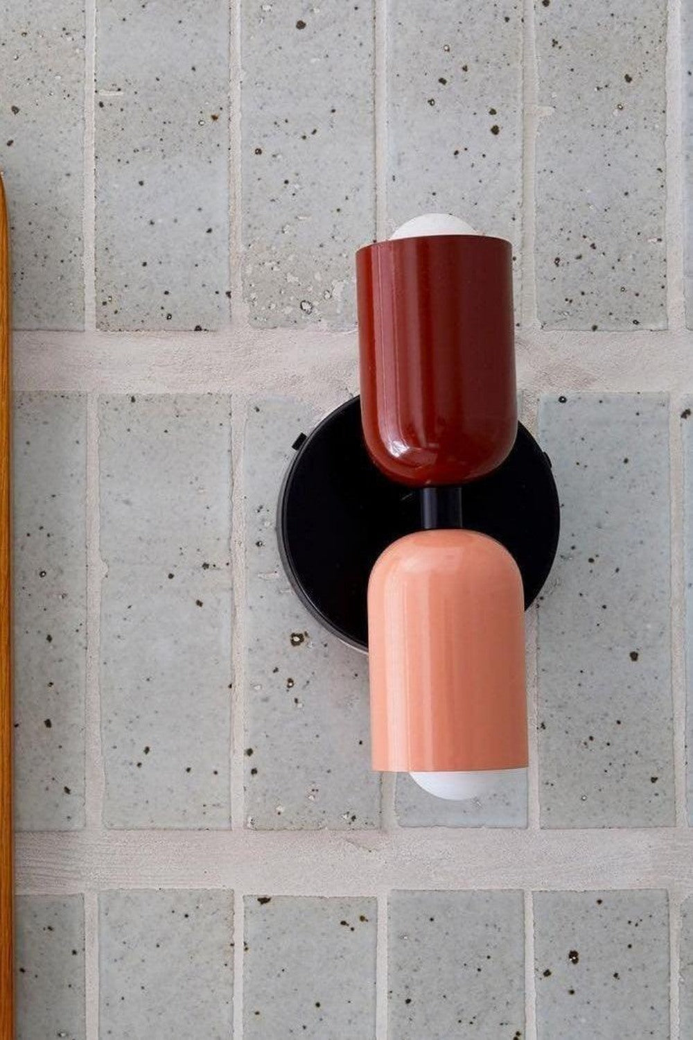 Double head macaroon color up and down wall sconce