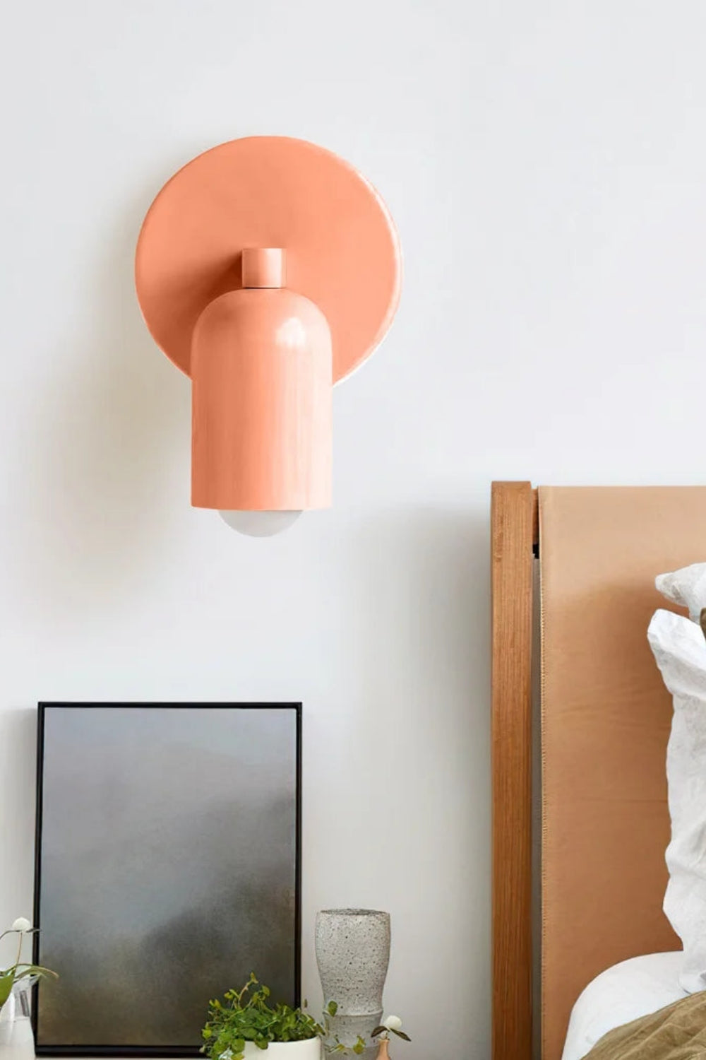 Cream Barrel Gimbal Head Wall Sconce