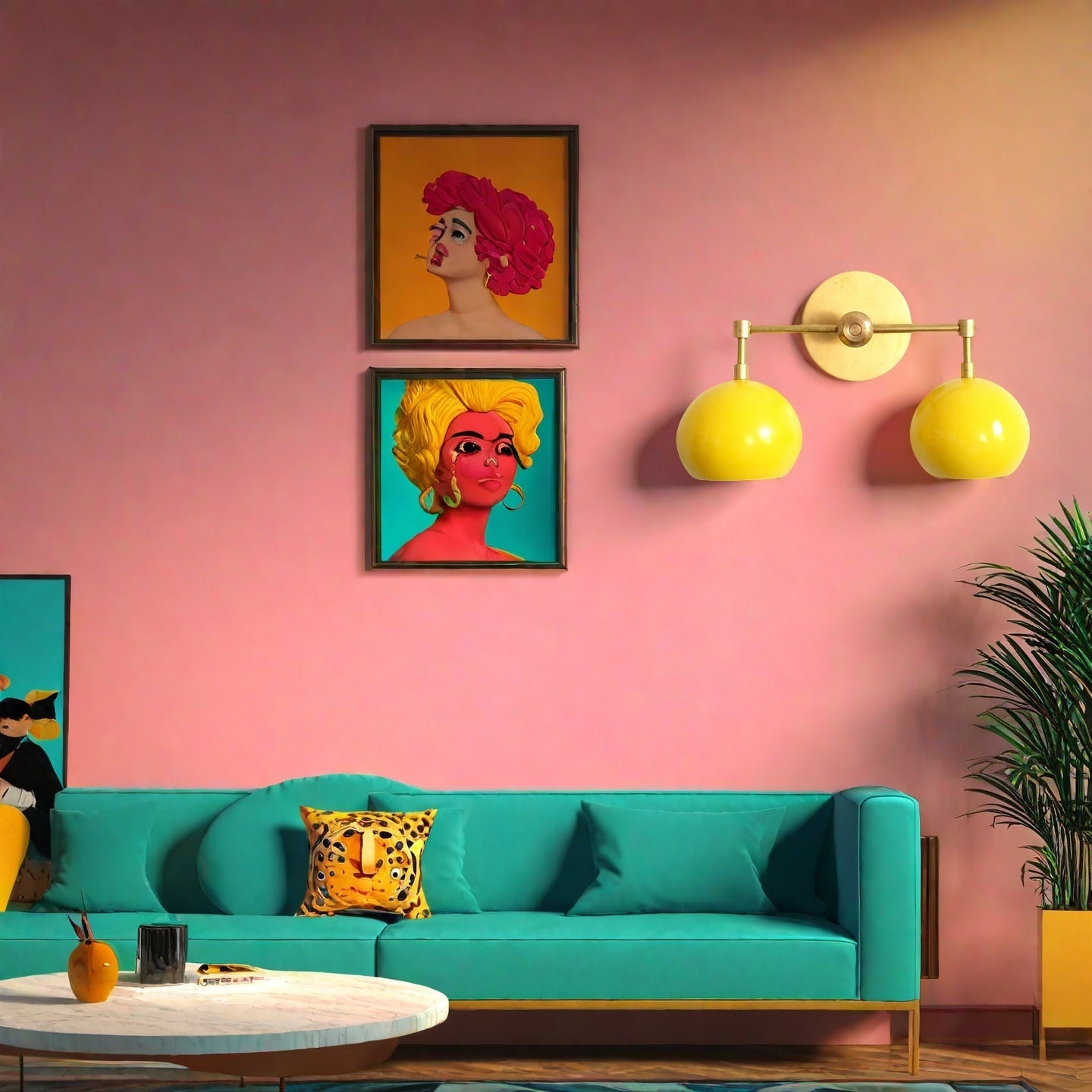 Sunshine Yellow Shades Sconce - Bubble Pop Vanity Wall Light For Bedroom