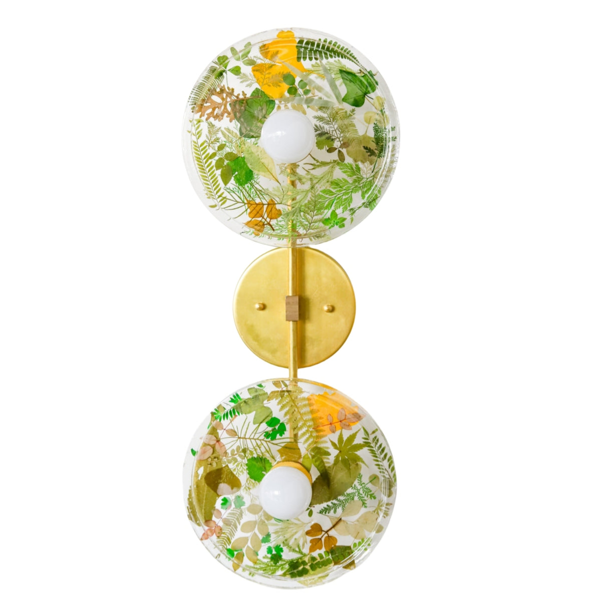 Resin Botanical Wall Sconce - Nature Inspired Flush Mount Lighting