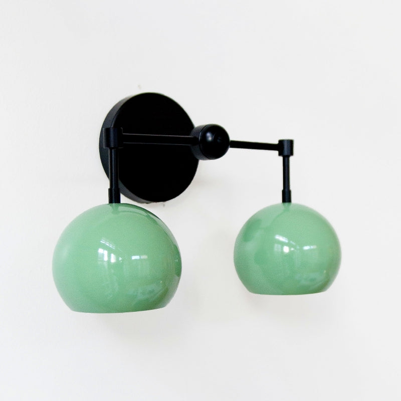 Spring Green Shades Sconce - Double Bubble Pop Vanity Wall Light