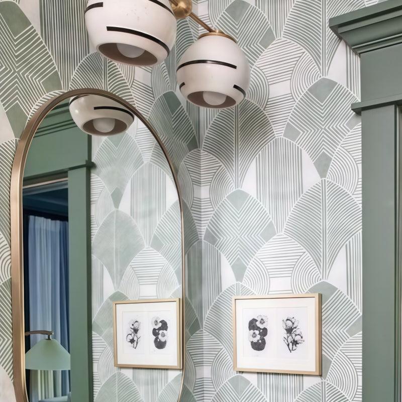 Two Light Delta Wall Sconce - Double Head Vanity Ceramic Wall Lamp