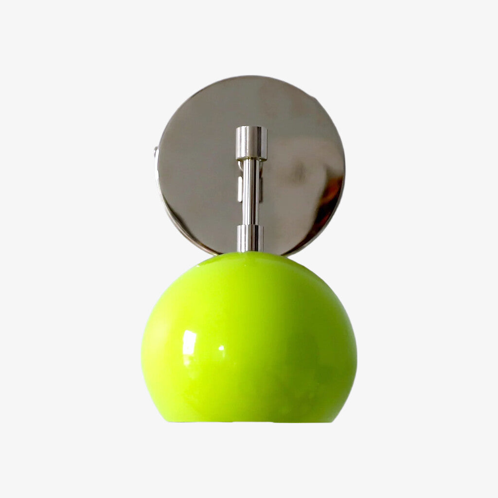 Vintage Inspired Spring Green Globe Wall Sconce