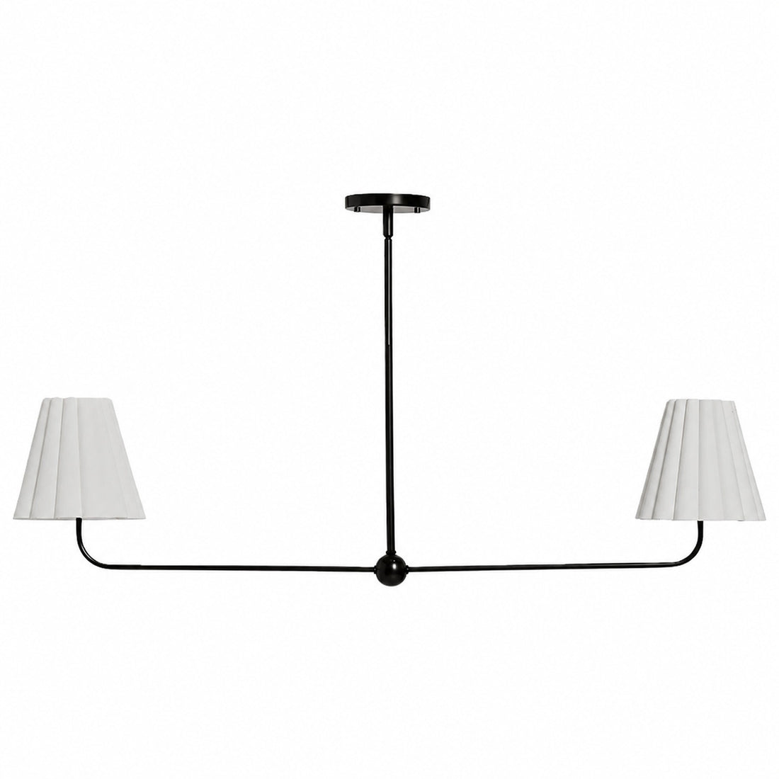 Ruffmeto Ruffled Shade Metal Frame Chandelier for Dining, Entry and Living Room