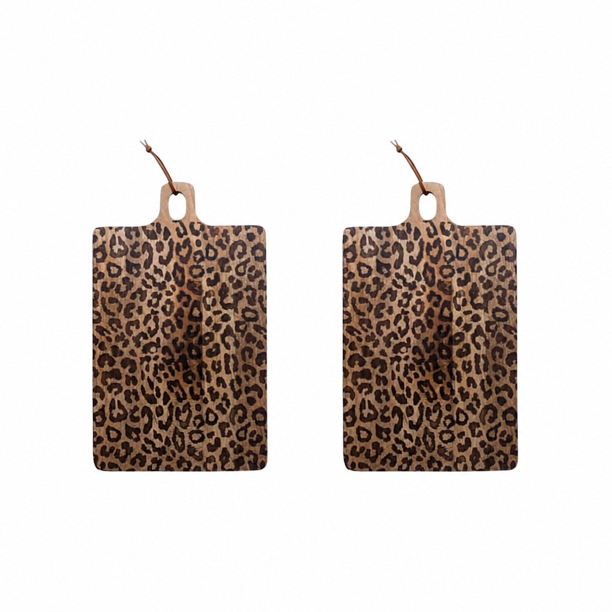 Lepwood Premium Leopard Print Sapele Wood Chopping Serving Board for Table Styling and Entertaining