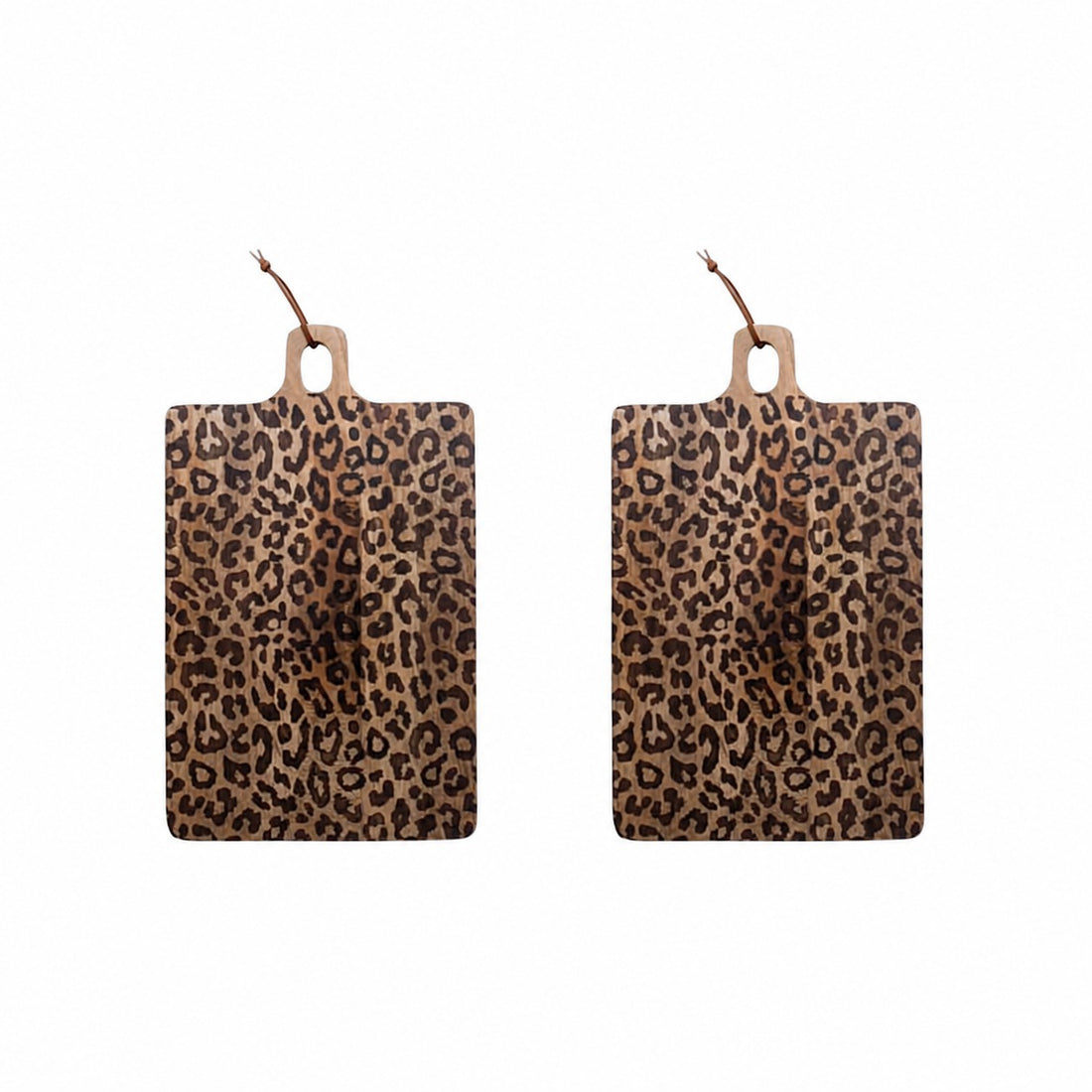 Lepwood Premium Leopard Print Sapele Wood Chopping Serving Board for Table Styling and Entertaining