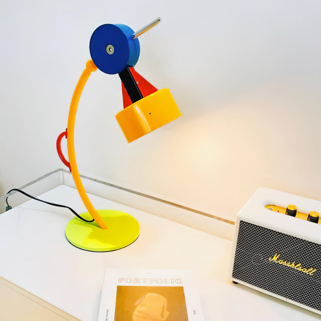 Colorful Curved Table Lamp