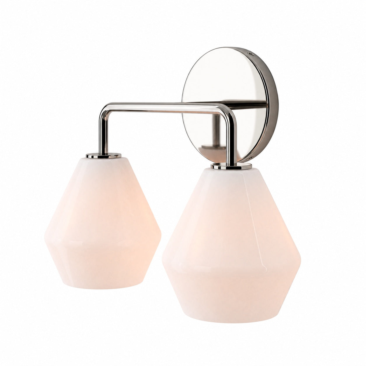 Merin Multi Head Dressing Table Wall Lamp - Metal And Glass Sculptural Lamp