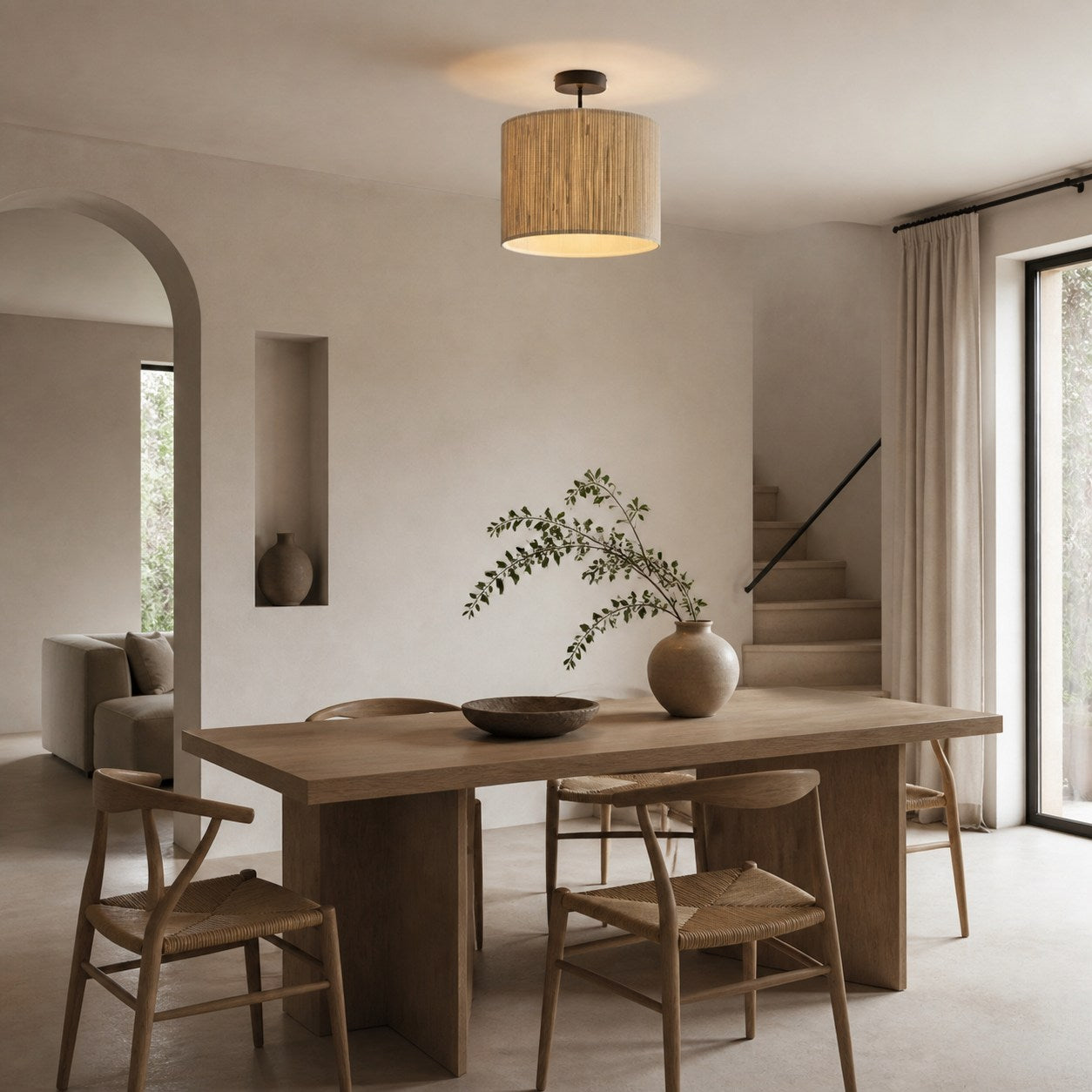 Oceorion Semi-Flush Ceiling Light Elegant Finish - Contemporary Industrial Style for Kitchen Lighting