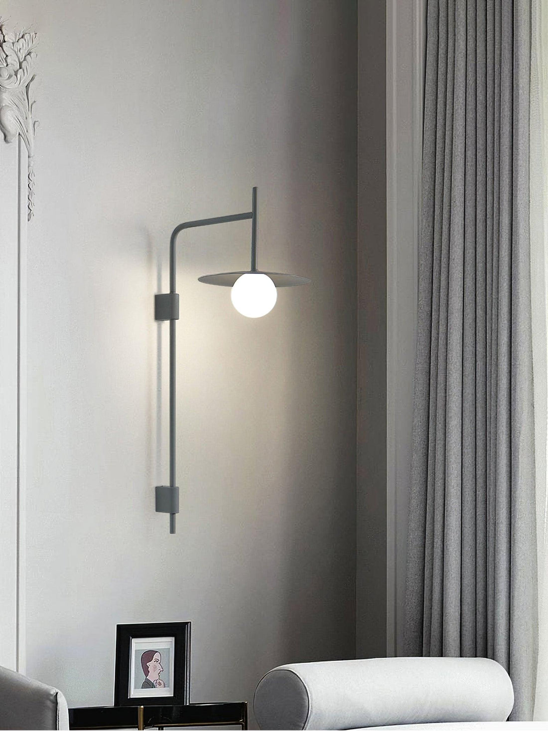 Gea Metal Swing Arm Wall Lamp - Scandinavian Minimalist Nordic Sconce