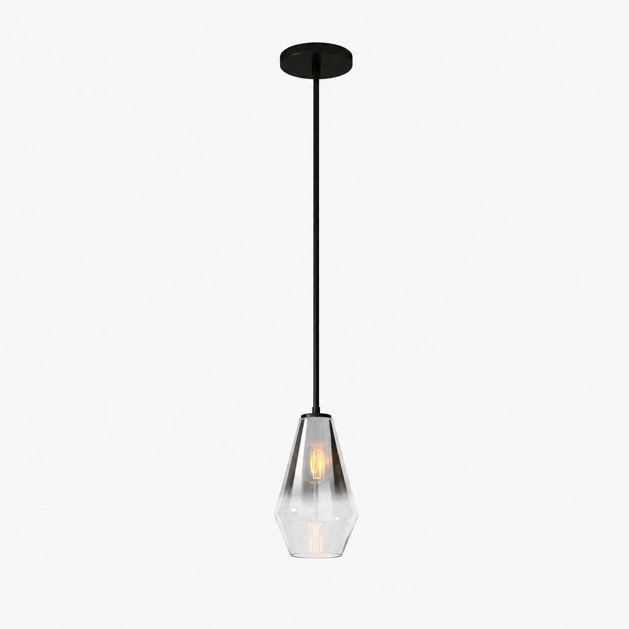 Merin Transparent Glass Sculpture Geometric Chandelier