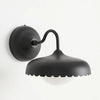 Rayla Outdoor Wall Sconce Light – Scallop Edge Modern Metal Design for Porch