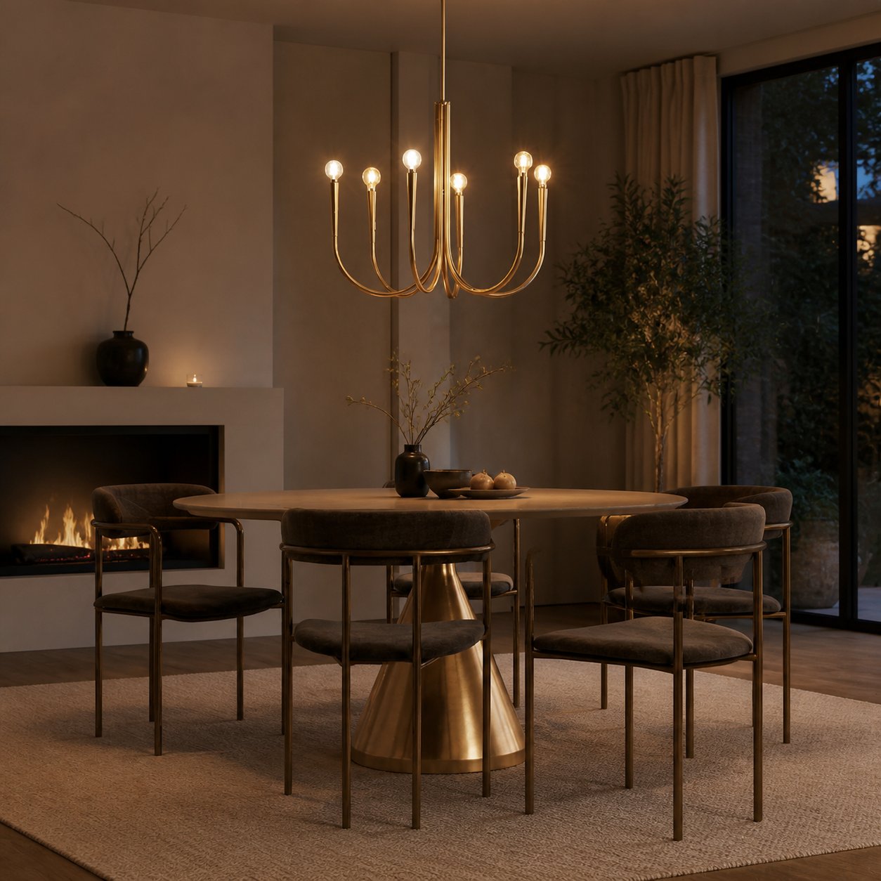 Borvia Swoop Arm Chandelier - Vintage-Inspired Modern Perfect for Home