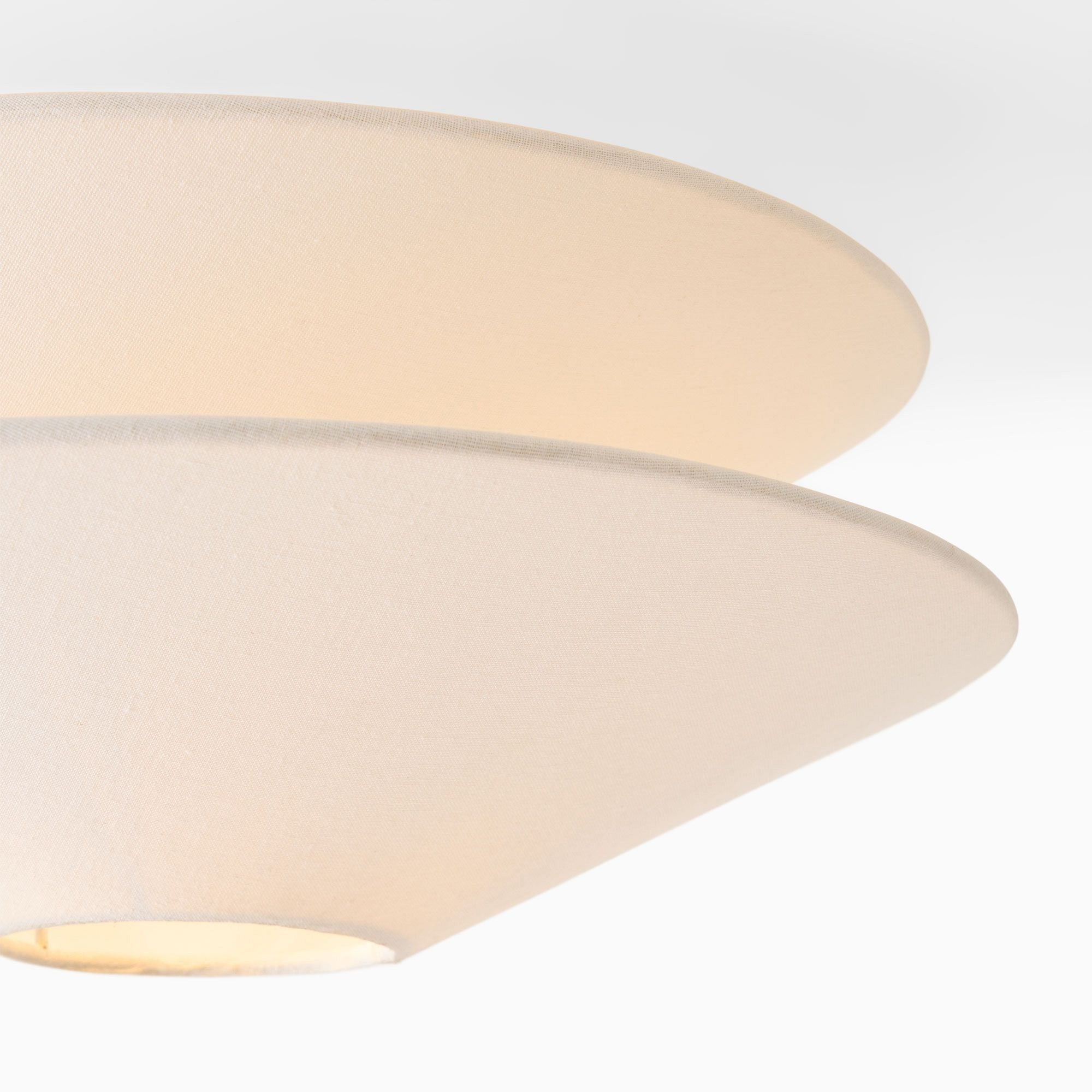 Solivara Flushmount Recessed Milky White Fabric Simple Ceiling Lamp