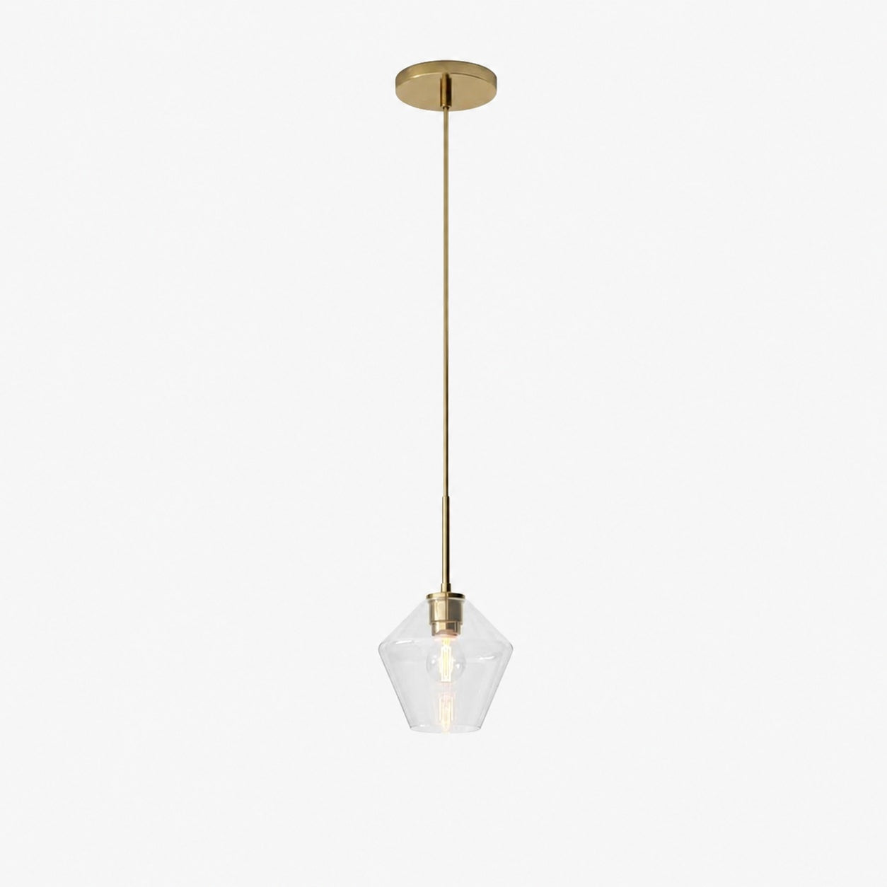 Merin Transparent Glass Sculpture Geometric Chandelier