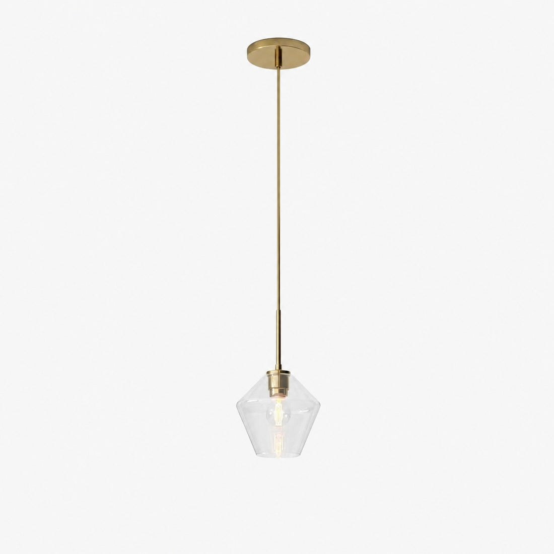 Merin Transparent Glass Sculpture Geometric Chandelier