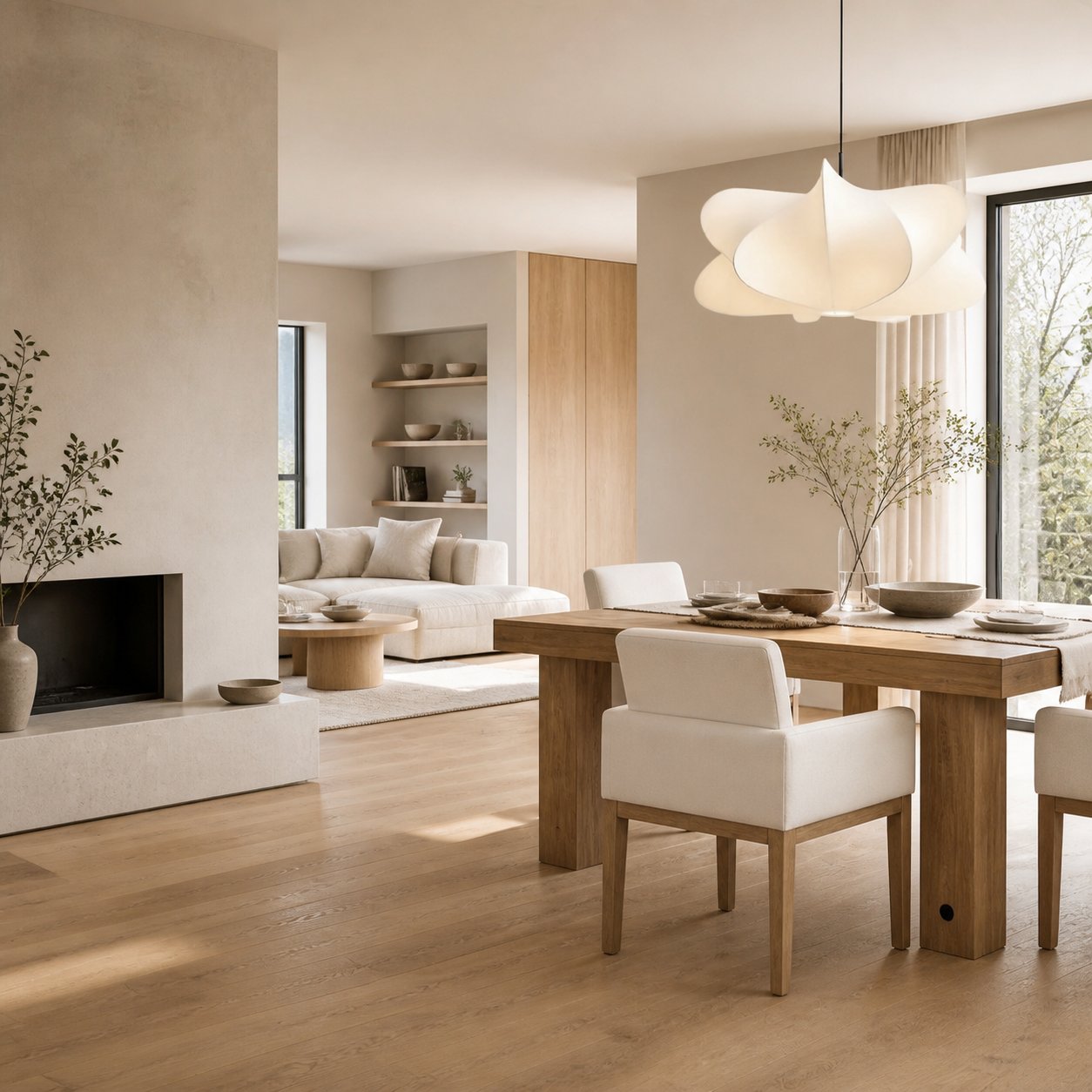 Lunaveo Diffusion Pendant Light – Minimalist Fixture for Dining Rooms and Hallways